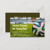 Football / Soccer Classes Coach Stylish and Unique Business Card (Front/Back)