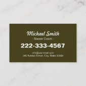 Football / Soccer Classes Coach Stylish and Unique Business Card (Back)