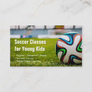 Football / Soccer Classes Coach Stylish and Unique Business Card