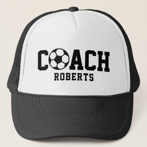 ️ football  soccer COACH custom name Trucker Hat