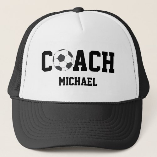 football  soccer COACH Personalized  Trucker Hat