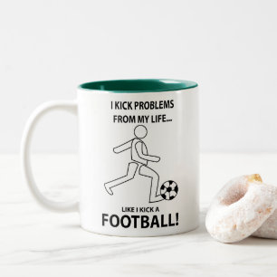 Football Soccer Coach Player Football Soccer Two-Tone Coffee Mug
