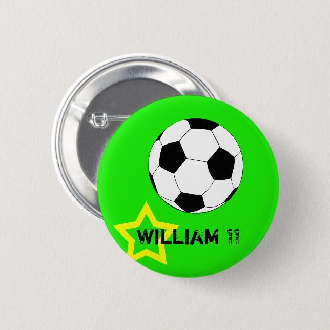 Football & Soccer Fans & Player name Button (Front & Back)