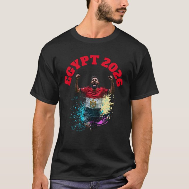 Football Soccer Goal Celebration Egypt Flag 2026  T-Shirt (Front)