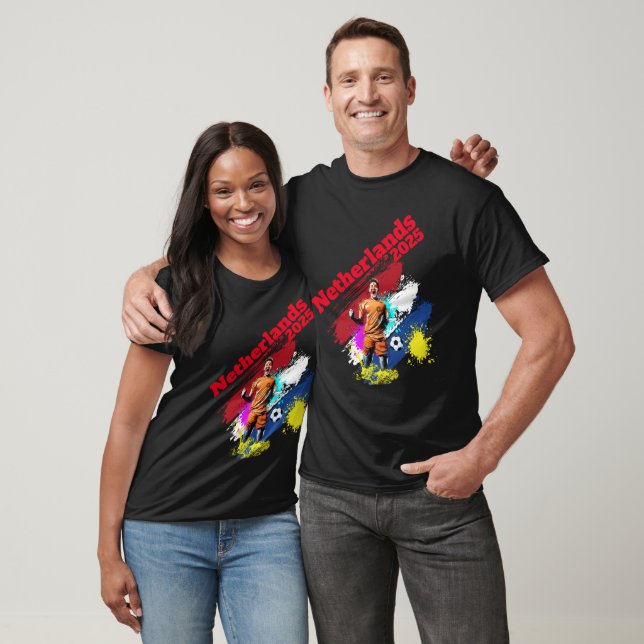 Football Soccer Goal Celebration Netherlands Flag  T-Shirt (Unisex)