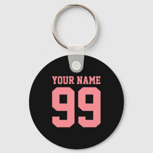 Football Soccer Name Number Boy Girl Personalised Keychain