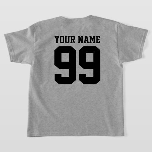 Football Soccer Name Number Boys Girls Kids Custom T_Shirt