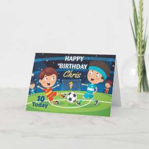 Football/Soccer Personalised Birthday Card