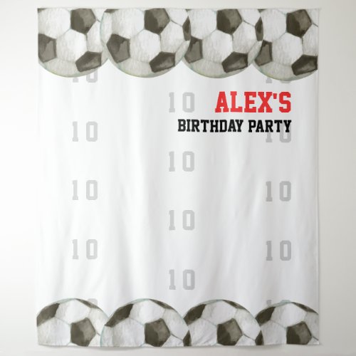 Football Soccer Player Birthday Party Backdrop