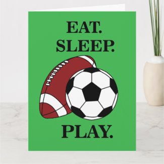 Football Soccer Player Coach Birthday Card