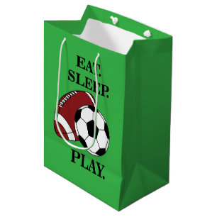 Football Soccer Player Coach Birthday Medium Gift Bag