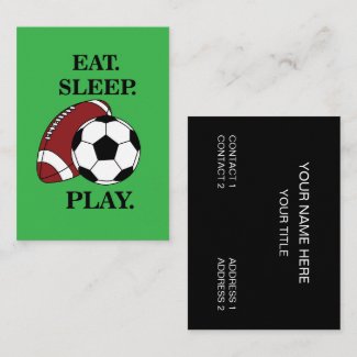 Football Soccer Player Coach  Business Card