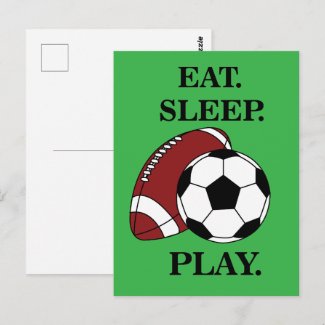 Football Soccer Player Coach Postcard