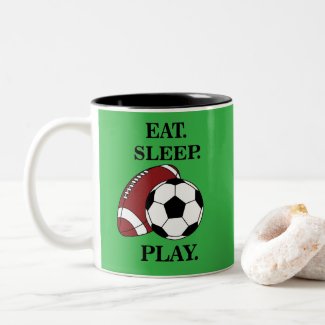 Football Soccer Player Coach Two-Tone Coffee Mug