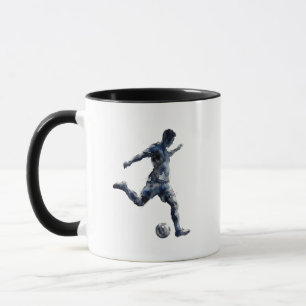 Football Soccer Player Silhouette Mug