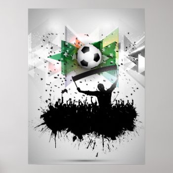 Football / Soccer Poster by Kjpargeter at Zazzle