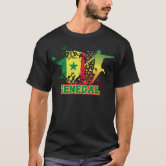 Zazzle Senegal Soccer Ball in Net Senegalese Football Su T-Shirt, Men's, Size: Adult S, Black