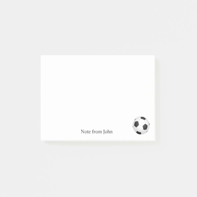 Football Soccer Sport Theme Custom Name Text Post-it Notes (Front)