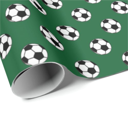Football Soccer Sports Theme Any Background Color Wrapping Paper
