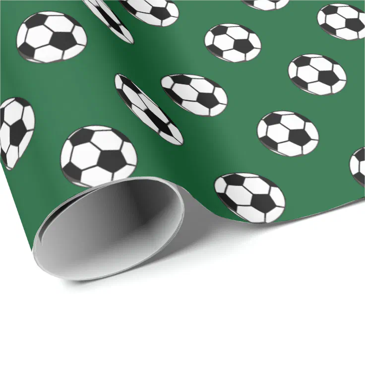 Football Soccer Sports Theme Any Background Color Wrapping Paper | Zazzle