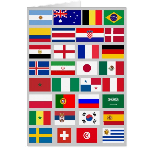 FOOTBALL SOCCER TEAM FLAGS 2018 (Front)