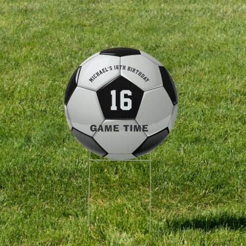 FootballSoccer Themed Birthday Party Sign