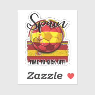 Football Spain Flag, Spanish Sports Fan Futbol Sticker