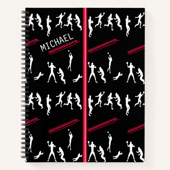 FOOTBALL SPIRAL NOTEBOOK DESIGN  (Front)