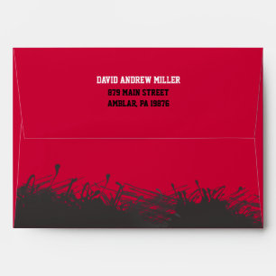 Football Splatter Bar Mitzvah Invitation Envelope