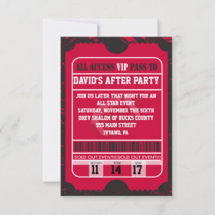 Football Spletter Bar Mitzvah Party Card