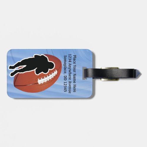 Football Sport ball and player Personalize Luggage Tag