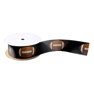 FOOTBALL Sport Black Gift Baby Shower Birthday Satin Ribbon
