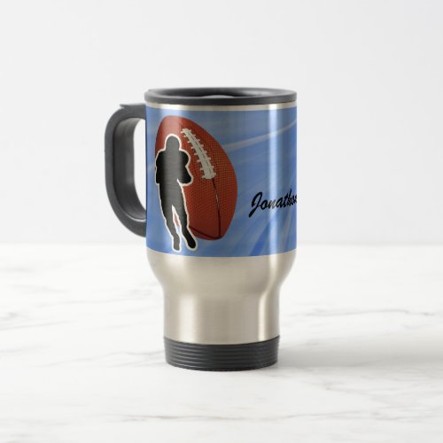 Football Sport football and player Personalize Travel Mug