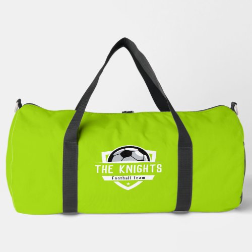 Football Sport Lime Green Duffle Bag