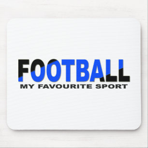 FOOTBALL SPORT Minimal Black Funny Mouse Pad