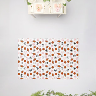 Football Sport Pattern  Rug