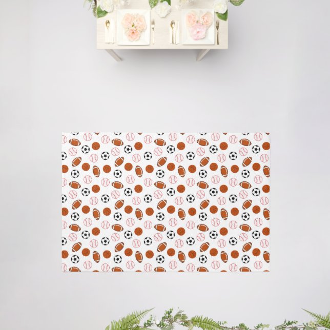 Football Sport Pattern  Rug (Insitu (Wedding))