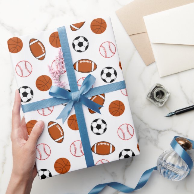 Football Sport Pattern  Wrapping Paper (Gifting)