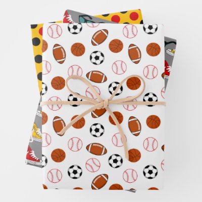 Football Sport Pattern  Wrapping Paper Sheets