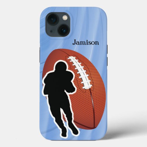 Football Sport player and ball Personalize iPhone 13 Case