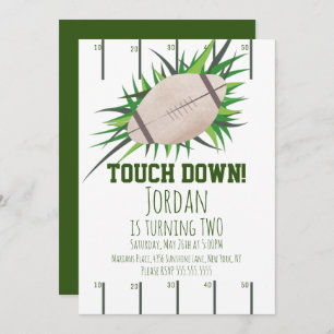 Football Sport TouchDown Party Tailgating Birthday Invitation