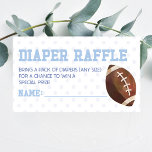 Football Sports Baby Shower Diaper Raffle Enclosure Card<br><div class="desc">This is a Blue Football Sports themed baby shower Diaper Raffle card.

Bring Diapers baby shower for boy</div>
