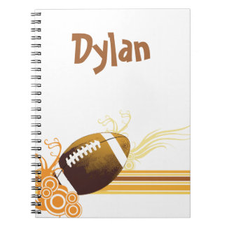 Football Sports Ball Game Personalized Name Notebook