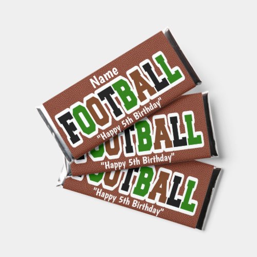 Football Sports Birthday Candy Bar Wrapper Favors