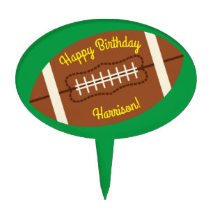 Football Sports Birthday Party Cake Topper