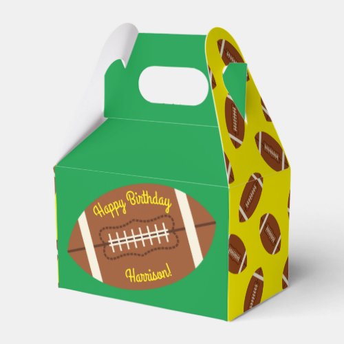 Football Sports Birthday Party Favor Boxes