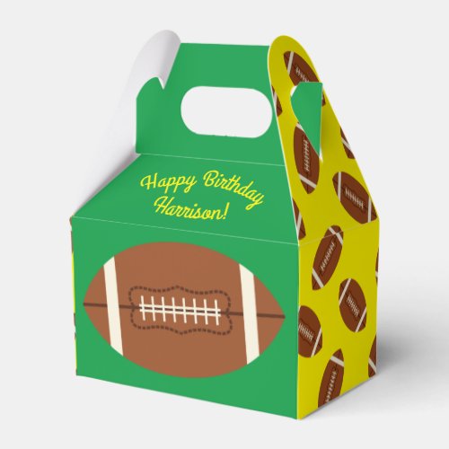 Football Sports Birthday Party Favor Boxes