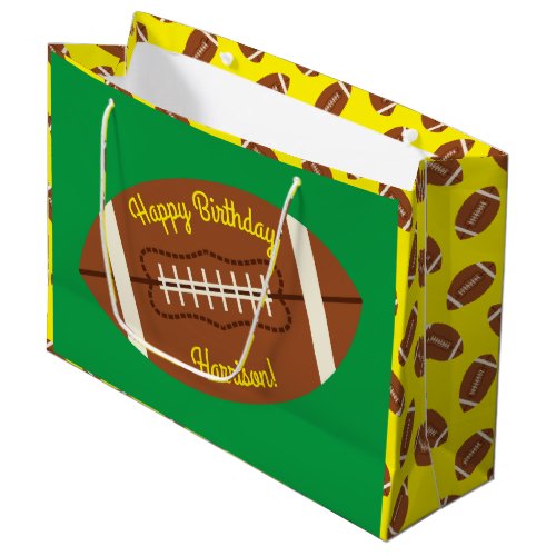Football Sports Birthday Party Large Gift Bag