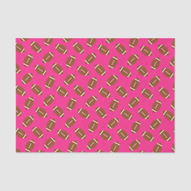 Football Sports Birthday Party Pink Tissue Paper (Front)