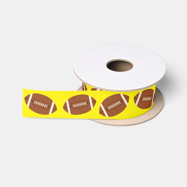 Football Sports Birthday Party Satin Ribbon (Spool)